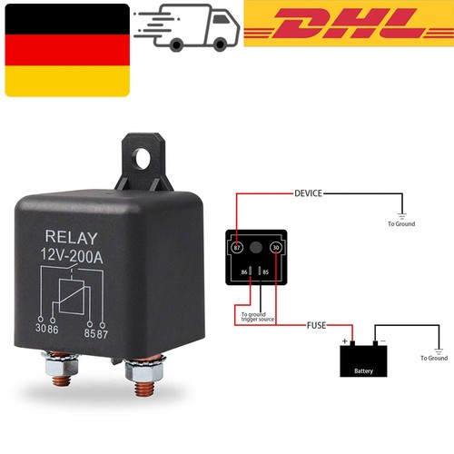 12v 200a batterie trennrelais - batterie,