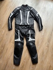 Büse, Herren Lederkombi, 2-Teiler, Größe 52, Schwarz-Weiß, Neuwertig