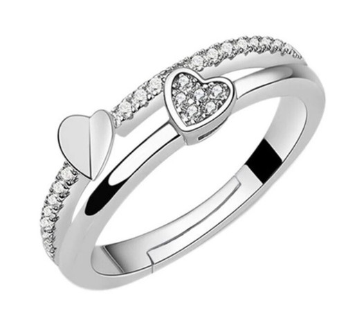 Damenring herz mit zirkonia - damenring,