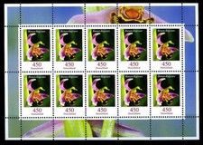 Bund Blumen 450 C, MI. 3191 Bienen-Ragwurz, Kleinbogen postfrisch Luxus