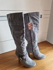 Sexy High Heel Stiefel Grau