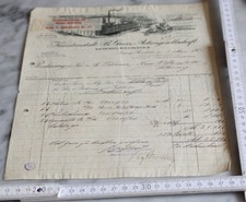 rechnung antik kunst anstalt b grosz leipzig oel farben bilder alt 1905 top deko