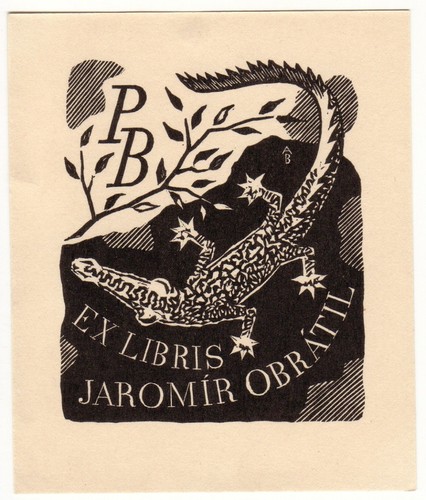 Antonin burka exlibris für - antonin, burka: