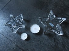 Kerzenhalter (2) von Leonardo / Sterne / Glas / für Teelichte