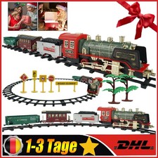 Elektrischer Zug Eisenbahn Schienen Spielzeug Dampflokomotive Weihnachten Kinder