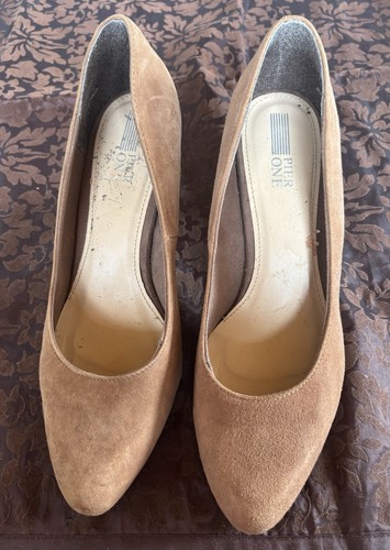 Nougat farbige absatzschuhe - nougat,