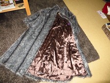 wie Silberfuchs Webpelz Kunstpelz MANTEL Gr. 42 - 44 wunderschön