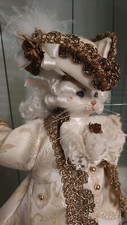 Katzen-Marionette aus Venedig, für Katzenliebhaber, Rokoko Kostüm, ca. 34 cm 