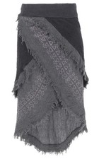 Goa Wickelrock, Tribal Lagenlook Rock, Boho Rock - charcoal