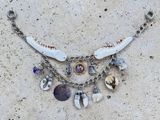 Charivari Anhänger Kiefer Trachtenkette 42,5cm Unikat Oktoberfest Tracht