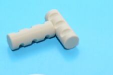 4x kleine Keramik-Rundstab / Zylinder Spulen Körper, geschliffen, 12 x 33 mm