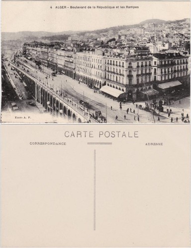 Postcard algier دزاير - algier,