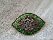 Jugendstil Brosche Emaille