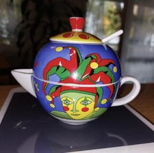 Ritzenhoff Jacobs Krönung Milchkännchen,Zuckerdose „Hofnarr“ Dorothee Kupitz