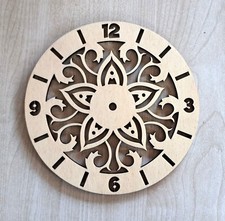 A144 Holz Zifferblatt DIY 19 cm Durchmesser  Wanduhr