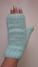 Handschuhe Warm, Handarbeit, Gr. S, aus  Nerz Samt Wolle,Handstulpe 