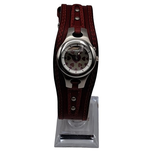 Fossil damenuhr rot leder - fossil, cuff