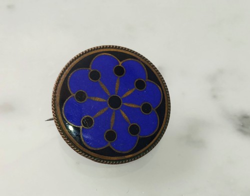 Brosche emaille lapis onyx - brosche, emaille,lapis