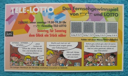 Mosaik abrafaxe tele lotto - mosaik,