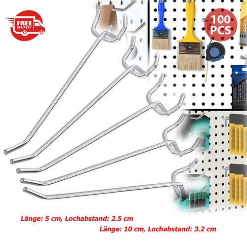 100x lochwandhaken set metall - lochwandhaken,