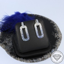 Wert 2030 € Brillant Saphir Ohrringe in 585 14 Karat Weiß Gold xxyy