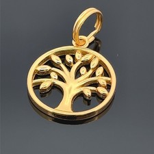 CHARM ANHÄNGER  "LEBENSBAUM"  AUS 925/- SILBER VERGOLDET SCHMUCKJAGD