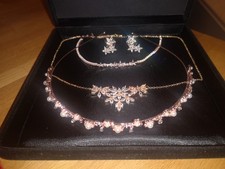 Brautschmuck Set, In Altrosa, Modeschmuck,