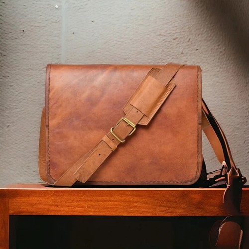 Vintage tasche leder messenger - leder,