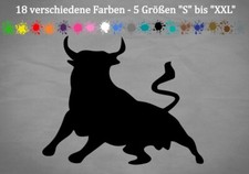 Stier Aufkleber el Toro Bulle Tauro Sticker Spanien Autokleber 18 Farben 5 Größe