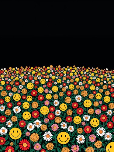 Blumen poster bunt kawaii - poster,