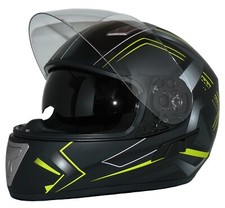 Motorradhelm Integralhelm H520-Arrow-GB schwarz-gelb mit Sonnenblende Gr. XS-L