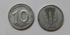 GDR 10 Pfennig coin mint date