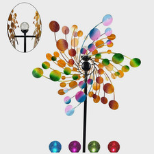 Crispe Home & Garden Windspiel „Vintage“ Windrad bunt Shabby aus Metall