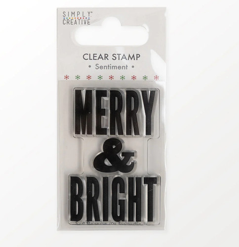 Merry bright clear stamp - merry,