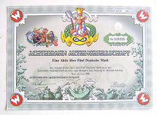 WERNER Brösel AKTIE Semmel Verlach ACHTERBAHN AG AKTIENGESELLSCHAFT- 30 x 21 cm