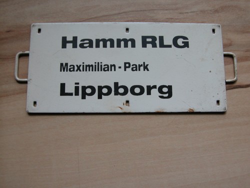 Mini zuglaufschild blech hamm - zuglaufschild,