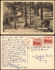 USA United States of America Terraces  Cottages Adirondack Mountains N. Y. 1954