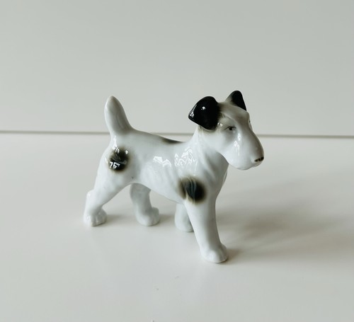Porzellanfigur terrier - porzellanfigur,