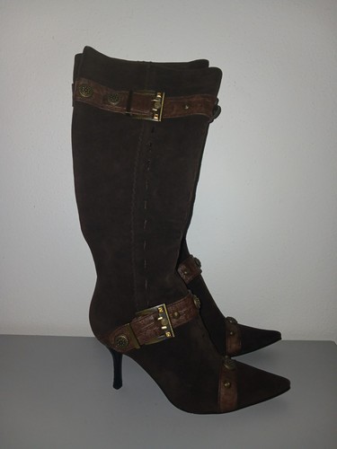 Hohe damen velour stiefel - damen,