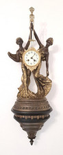 Mysterieuse Schwingpendeluhr Figurenuhr Wandkonsole Clock Uhr Eigenkreation