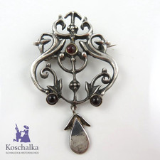 Stilvolle 835er Silber Brosche