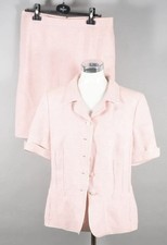 RENA LANGE Vintage Damen Kostüm puder 2-teilig ca. Größe 44