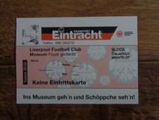 2025/26 Souvenir Ticket Eintracht Frankfurt - Liverpool FC UEFA CL