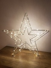 120 LED Draht Stern silber