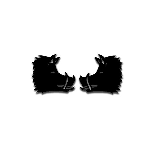 Wildschwein 2er set keile - set,