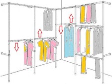 Eck Kleiderständer 430c breit