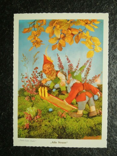 Old postcard dwarf - old,