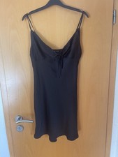 Damen Bershka Trägerkleid schwarz Gr. M