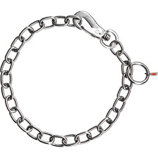 Sprenger Hundehalskette 4mm Halsband Kette Hund Edelstahl verstellbar mit Haken