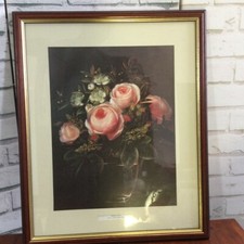 Vase mit rosa rosen gerahmter - mit,